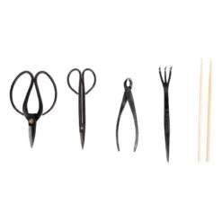 Werkzeugset Für Die Bonsaipflege, 5-teilig, Mit Aufbewahrungstasche -Bio Pflanzen Verkauf 0220401215 Werkzeugetui Scheren Kralle Zange Pinzette Staebchen 2