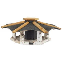 Vogelfutterhaus, Hellbraun, Kiefer/Birke, 60 X 60 X H 24 Cm