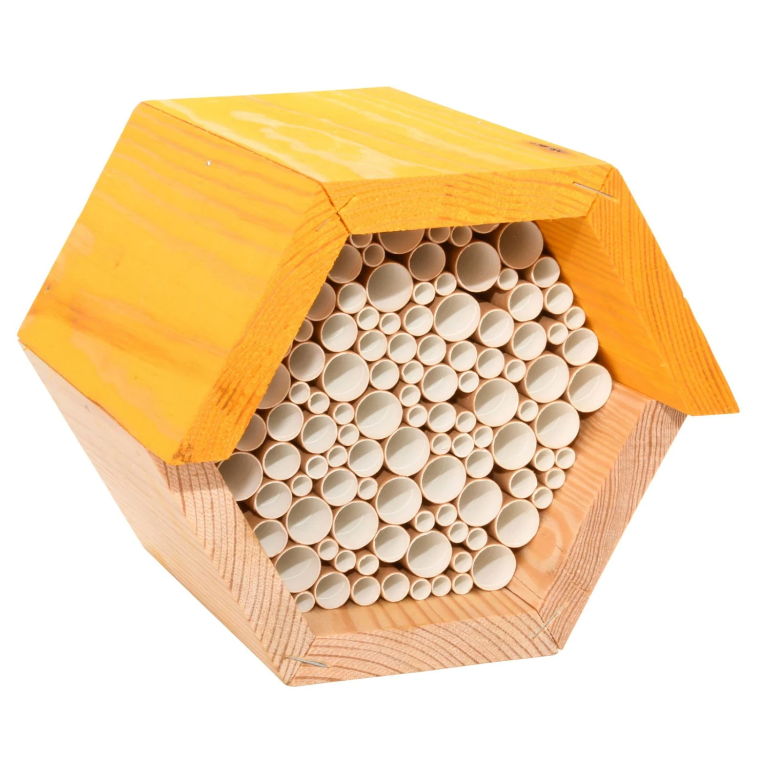 Insektenhotel Für Wildbienen, Sechseckig, Naturbelassen, 12,8 X 14,6 X 14,8 Cm 2 Insektenhotel Für Wildbienen, Sechseckig, Naturbelassen, 12,8 X 14,6 X 14,8 Cm – Bild 2