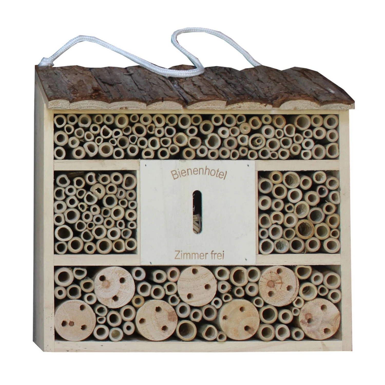 Insektenhotel 'Borke', Natur, Holz, Bambus, 29 X 10,5 X 31,5 Cm, 2,17 Kg 1 Insektenhotel 'Borke', Natur, Holz, Bambus, 29 X 10,5 X 31,5 Cm, 2,17 Kg