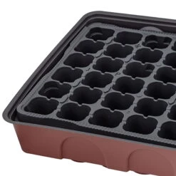 Anzuchtgewächshaus Mit Deckel & Topfplatte, 72 Töpfe Gelocht, Bordeaux -Bio Pflanzen Verkauf 0910301388 H36076 3 96182