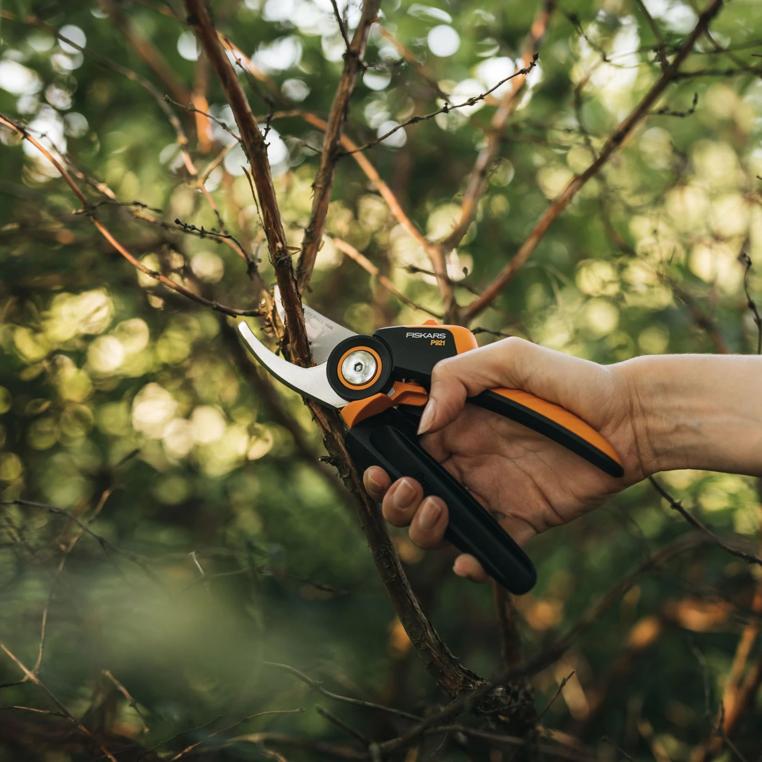 Fiskars Schere 'Xseries PowerGear', Schwarz/orange 2 Fiskars Schere 'Xseries PowerGear', Schwarz/orange – Bild 2