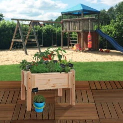 Kinderhochbeet 'Sophia', Naturbelassen, Ca. 70 X 50 X 56 Cm -Bio Pflanzen Verkauf 0920500145 Koelles Beste Kinderhochbeet Sophia 1 114690