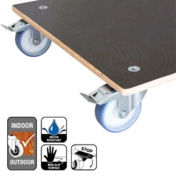 Multi Roller Maxi GRIP, 300 Kg Tragkraft, Holz, Ca. 58 X 58 X 15 Cm -Bio Pflanzen Verkauf 0920600405 multi roller maxi grip eckig 5 116646