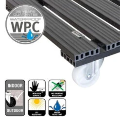 Multi Roller WPC, 120 Kg Tragkraft, Ca. 39 X 39 X 11 Cm -Bio Pflanzen Verkauf 0920600470 multi roller wpc anthrazit 5 116657