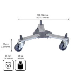 Multi Roller Sun City, Tragkraft 75 Kg, Stahl, Ca. 6 X 26,5-37,5 Cm -Bio Pflanzen Verkauf 0920600493 multi roller suncity small 4 116676