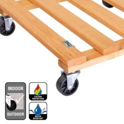 Multi Roller, Tragkraft 120 Kg, Hellbraun, Ca. 10 X 38 X 38 Cm -Bio Pflanzen Verkauf 0920600514multi roller kiefer kastanie 5 116711