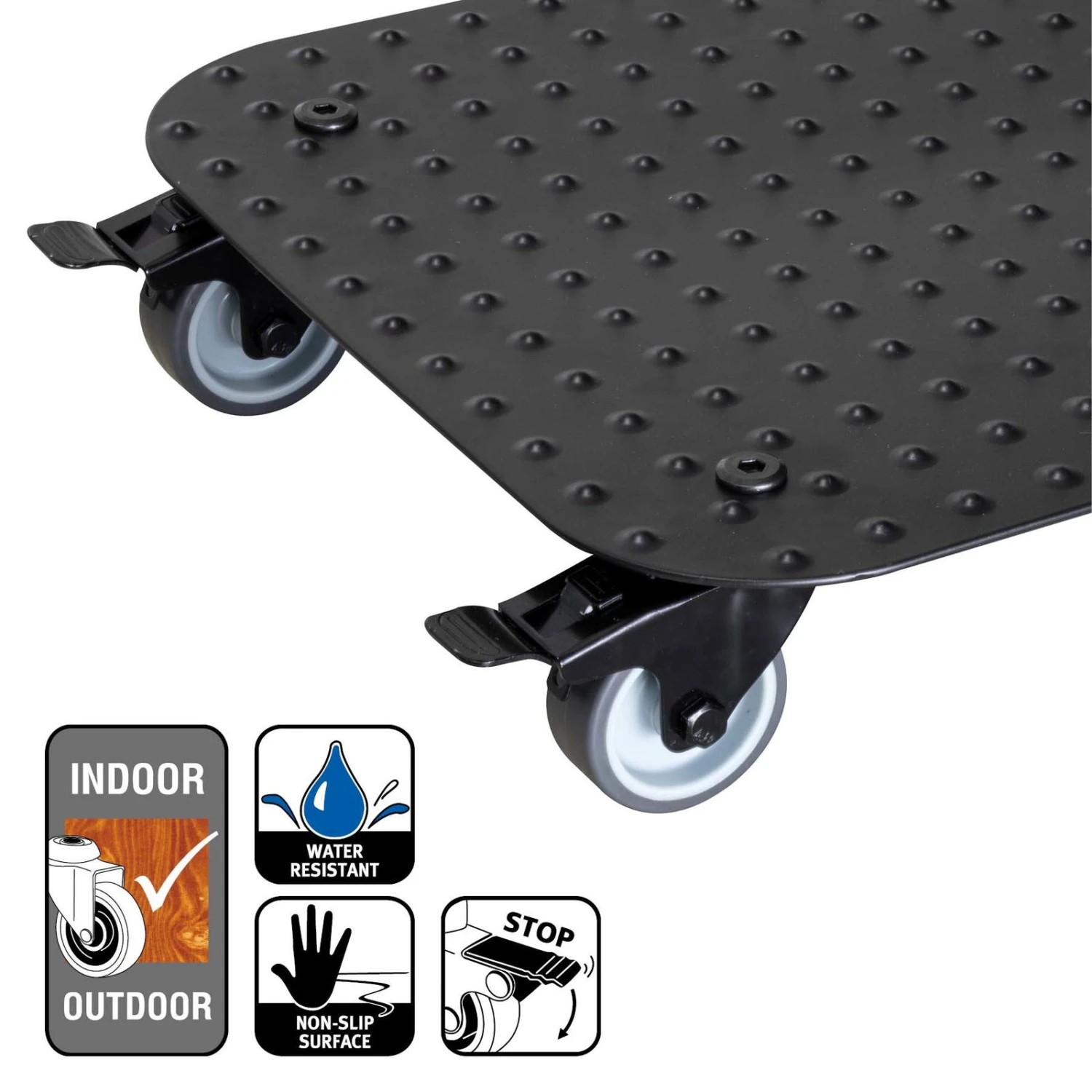 Pflanzenroller 'Alaska', Tragkraft 150 Kg, Anthrazit, Alu, 7 X 29 X 29 Cm 3 Pflanzenroller 'Alaska', Tragkraft 150 Kg, Anthrazit, Alu, 7 X 29 X 29 Cm – Bild 3