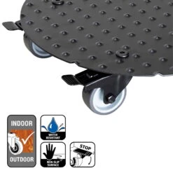 Pflanzenroller 'Alaska', Tragkraft 150 Kg, Anthrazit, Alu, 7 X 30 X 30 Cm -Bio Pflanzen Verkauf 0920600518 pflanzenroller alaska 5 116729