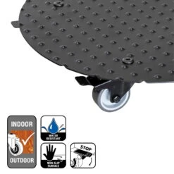 Pflanzenroller 'Alaska', Tragkraft 150 Kg, Anthrazit, Alu, 7 X 38 X 38 Cm -Bio Pflanzen Verkauf 0920600519 pflanzenroller alaska 5 116735