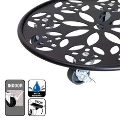 Pflanzenroller GH0936/0937, Tragkraft 100 Kg, Schwarz, Ø 30 Cm -Bio Pflanzen Verkauf 0920600520 pflanzenroller 5 116741