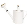 Zinkgießkanne Mit Holzgriff & Messingbrause, Weiß