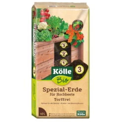Bestseller -Bio Pflanzen Verkauf 0960300202 0960300205 0960300206 Koelle Bio Hochbeet Spezialerde torffrei 40l PAL60 88384 1