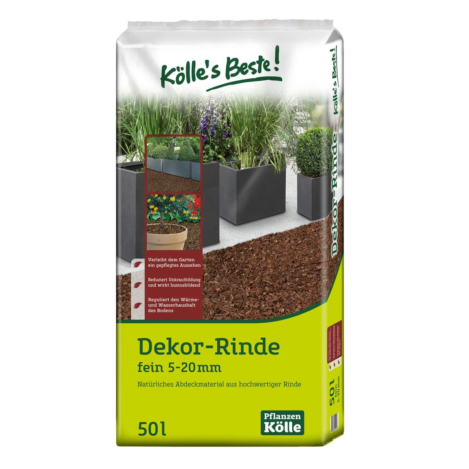 Kölle's Beste Dekor-Rinde Fein, 2250 L Gesamt, 45 Sack á 50 L, Palettenware 2 Kölle's Beste Dekor-Rinde Fein, 2250 L Gesamt, 45 Sack á 50 L, Palettenware – Bild 2