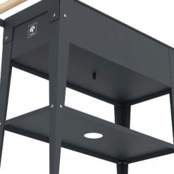 Hochbeet-Trolley Mit Rädern, Anthrazit, Metall, 75 X 35 X 80 Cm, 47 L -Bio Pflanzen Verkauf 0980250141 Urban Garden Trolly auf Raedern anthrazit 4 84498