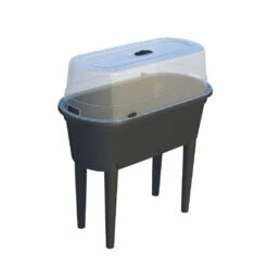 Hochbeet Mit Deckel, Anthrazit, L80 X B40 X H83 Cm -Bio Pflanzen Verkauf 0980250146 Hochbeet mit Beinen und Deckel anthrazit 2 88863