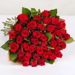 Blumenbund Mit Rosen, 40er-Bund, Rot, Inkl. Gratis Grußkarte -Bio Pflanzen Verkauf 1045500009 Rote Rose 40er Bund 40cm 1 85344