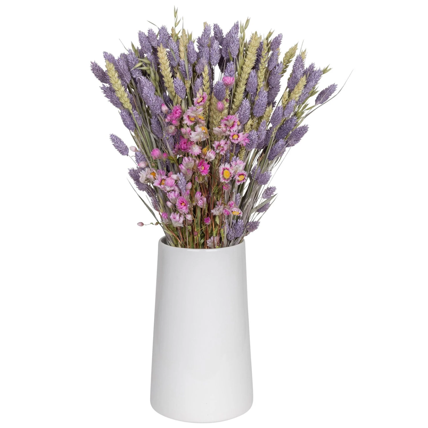 Rosa Trockenstrauß & Lila Glanzgras, 3er-Set, Länge Ca. 55 - 70 Cm 3 Rosa Trockenstrauß & Lila Glanzgras, 3er-Set, Länge Ca. 55 - 70 Cm – Bild 3