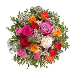 Blumenstrauß 'Rosenzauber' Inkl. Gratis Grußkarte -Bio Pflanzen Verkauf 1110600026 Rosenzauber D28cm 4841