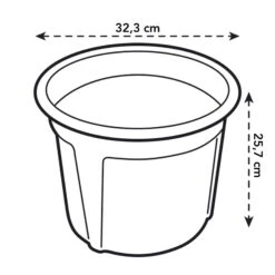 Elho Kartoffeltopf Green Basics Living Black, Ø 32,3 Cm, Höhe 25,7 Cm, Erdvol. 13 L -Bio Pflanzen Verkauf 12 gb potato pot 33 living black 8711904315597 110980
