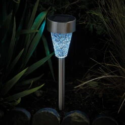 Mosaic Solarpfahlleuchte, Edelstahl / Glas, Silber / Bunt, 36 X 7,5 Cm, 6er Pack 7 Mosaic Solarpfahlleuchte, Edelstahl / Glas, Silber / Bunt, 36 X 7,5 Cm, 6er Pack -Bio Pflanzen Verkauf 2950100372 Solarpfahlleuchte Mosaic Stimmung blau 61370