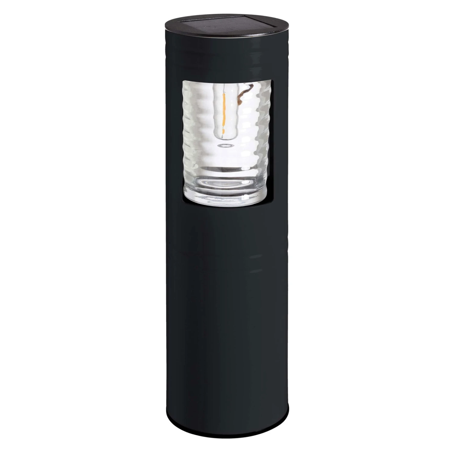 Solar-Poller „Vestal“ In Schwarz Aus Metall/Glas Mit 30 Lumen, Maße 46 X 10 Cm 2 Solar-Poller „Vestal“ In Schwarz Aus Metall/Glas Mit 30 Lumen, Maße 46 X 10 Cm – Bild 2