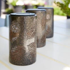 Solarleuchte Blatt, Antik Bronze, 9,0 X 9,0 X 15,3 Cm -Bio Pflanzen Verkauf 2950100547 Solar Lampe Blatt 4 90063