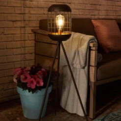 Solarlaterne 'Lighthouse', Schwarz, Metall, Höhe 92 Cm -Bio Pflanzen Verkauf 2950100608 Solar Motive Laterne metall Modell Lighthouse H92cm 6 96753