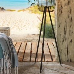 Solar-Standleuchte 'Killarney', Schwarz, Metall, Ø 20,5 X H 32 Cm -Bio Pflanzen Verkauf 2950100705 Solar Filament LED Dreibein Killarney 3 1 120446