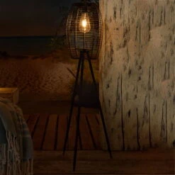 Solar-Standleuchte 'Killarney', Schwarz, Metall, Ø 20,5 X H 32 Cm -Bio Pflanzen Verkauf 2950100705 Solar Filament LED Dreibein Killarney 4 120445