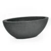 Pflanzschale "Flower" Oval, Anthrazit, Ca. 52x23x20 Cm, Füllvolumen Ca. 10 L