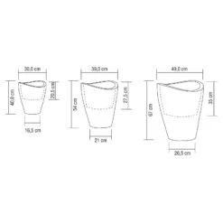 Pflanzgefäß "Wave Globe High" Schwarz -Bio Pflanzen Verkauf 3210102842 3210102843 3210102844 Illu Wave Globe High Vermasst 55951