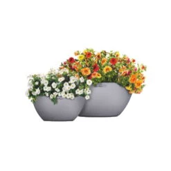 LECHUZA® Pflanzschale Cubeto Steingrau -Bio Pflanzen Verkauf 3210103386 Pflanzschale Cubeto steingrau D40cm Erdvol11 5l 02 38976