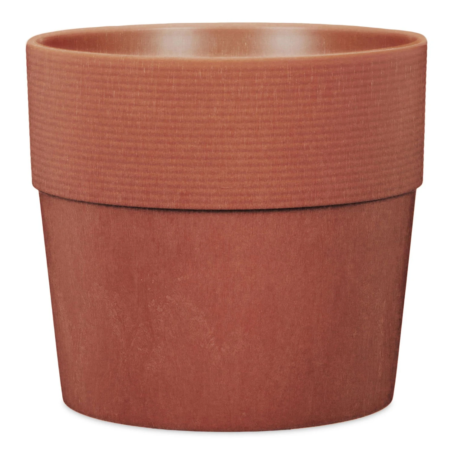 Pflanzgefäß 'Groove' Mit Reservoir, Rund, Mahagony, Hellbraun, Kunststoff 1 Pflanzgefäß 'Groove' Mit Reservoir, Rund, Mahagony, Hellbraun, Kunststoff