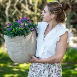 Pflanzgefäß 'Rib', Beige, Ø 35 X H 34 Cm 6 Pflanzgefäß 'Rib', Beige, Ø 35 X H 34 Cm -Bio Pflanzen Verkauf 3210104126 3210104127 pflanzgefaess rib beige 2 116922