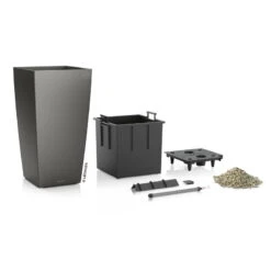 LECHUZA Cubico Premium 30, Anthrazit-metallic, All-in-One-Set, 30x30, H:56 Cm 5 LECHUZA Cubico Premium 30, Anthrazit-metallic, All-in-One-Set, 30x30, H:56 Cm -Bio Pflanzen Verkauf 3325100090 Cubico Premium22 anthrazit All in One Set 22x22x41cm RGB 3 7753