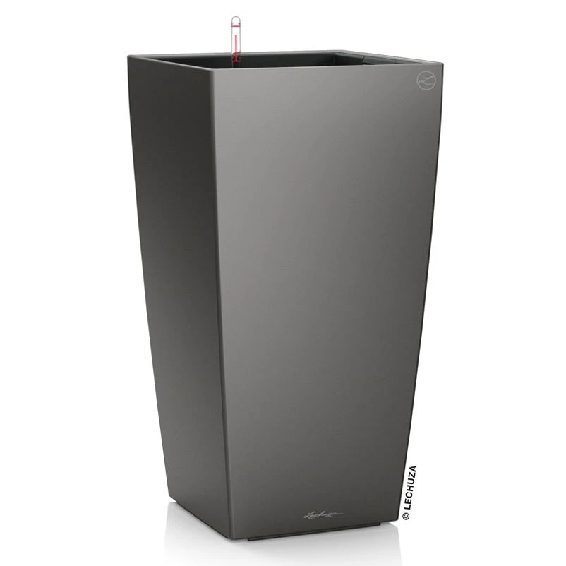LECHUZA Cubico Premium 40, Anthrazit-metallic, All-in-One-Set, 40 X 40, H:75 Cm 2 LECHUZA Cubico Premium 40, Anthrazit-metallic, All-in-One-Set, 40 X 40, H:75 Cm – Bild 2