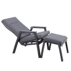 Loungesessel 'Paris', Grau/schwarz -Bio Pflanzen Verkauf 3910302694 Loungesessel Paris inkl Auflage 12 118551