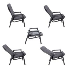 Loungesessel 'Paris', Grau/schwarz -Bio Pflanzen Verkauf 3910302694 Loungesessel Paris inkl Auflage 25 118548