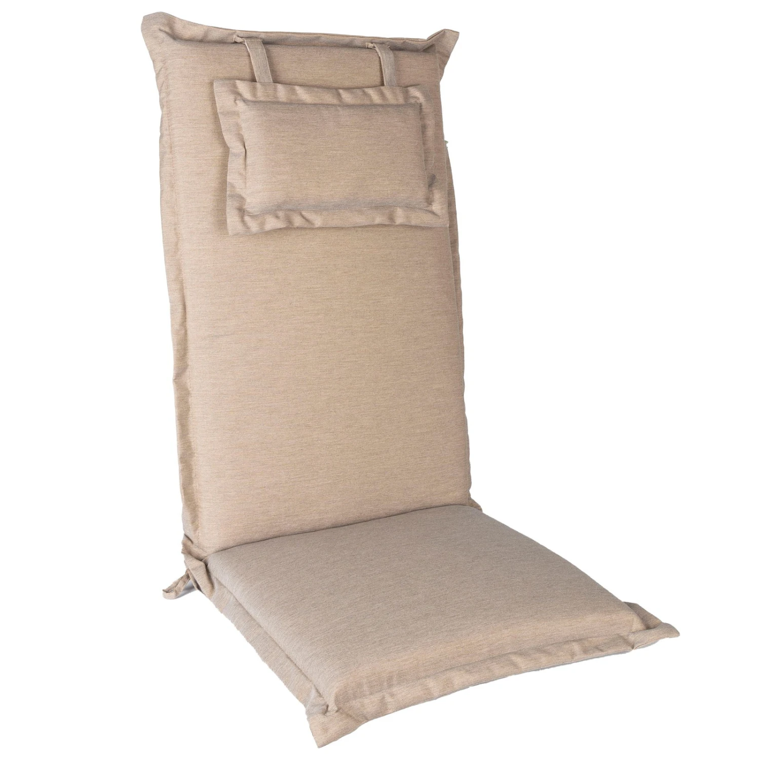 Hochlehnerauflage Vigore 60 Grau/braun Meliert, Ca. 129x54x8 Cm 2 Hochlehnerauflage Vigore 60 Grau/braun Meliert, Ca. 129x54x8 Cm – Bild 2