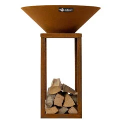 Edelstahl-Feuerstelle 'Fyro 80', Rost, 100 X 100 X 80 Cm -Bio Pflanzen Verkauf 3920100738 Feuerstelle Fyro80 Rost Optik 1 109394