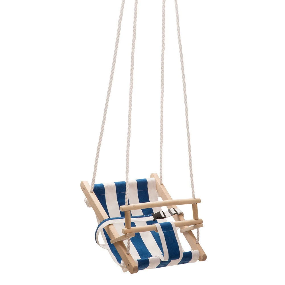 Schaukelsitz "Bambini" Blau-weiß Gestreift 1 Schaukelsitz "Bambini" Blau-weiß Gestreift