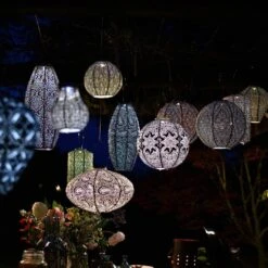 Solarlaterne 'Long Oval 20', Seablue, Ø 20 X 45 Cm -Bio Pflanzen Verkauf 72462 lumiz EB8 3348 123926 25